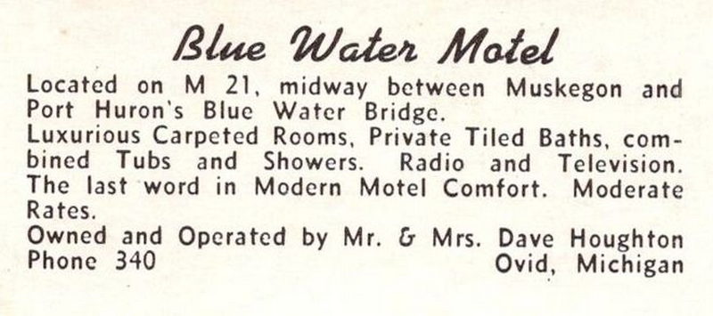 Blue Water Motel - Vintage Postcard (newer photo)